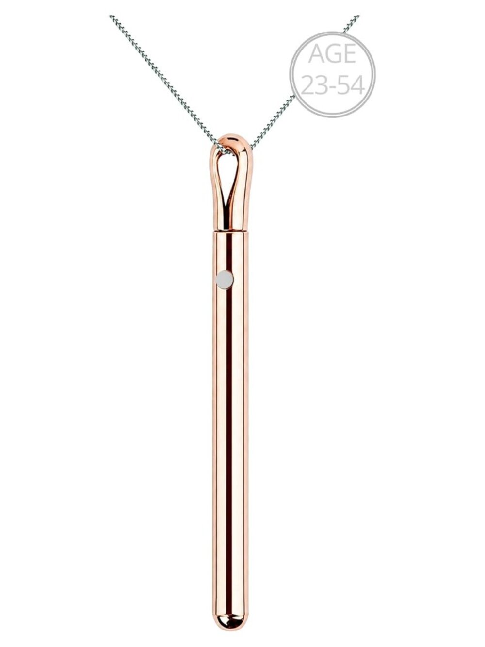 Coubomb Rose Gold Long Pendant Necklace for Women Rechargeable Jewelry